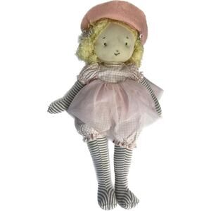 Bunnies by the Bay Elsie Plush Doll Pink with Hat Soft Girl Doll 14"